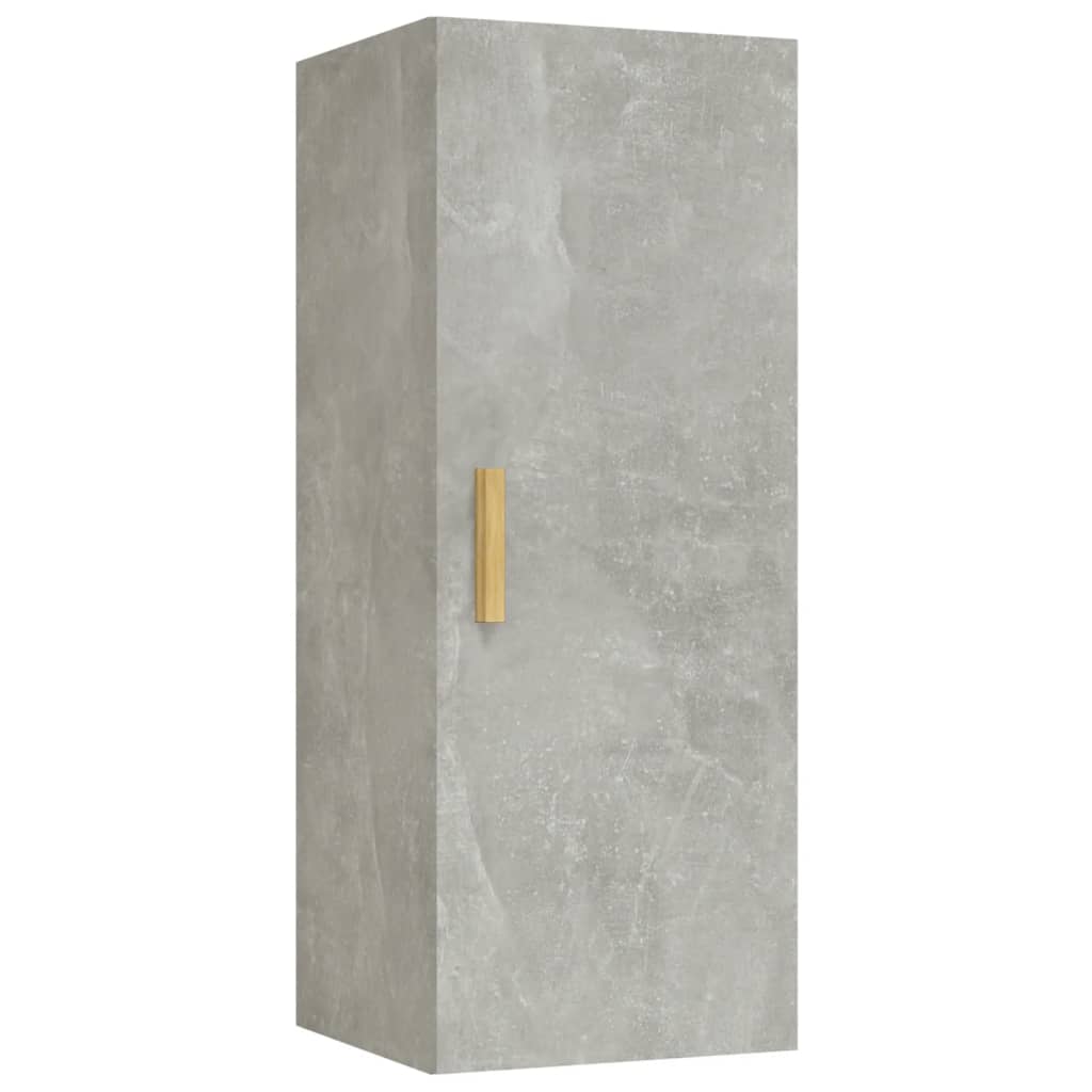 vidaXL Zidni ormarić boja betona 34,5x34x90 cm od konstruiranog drva