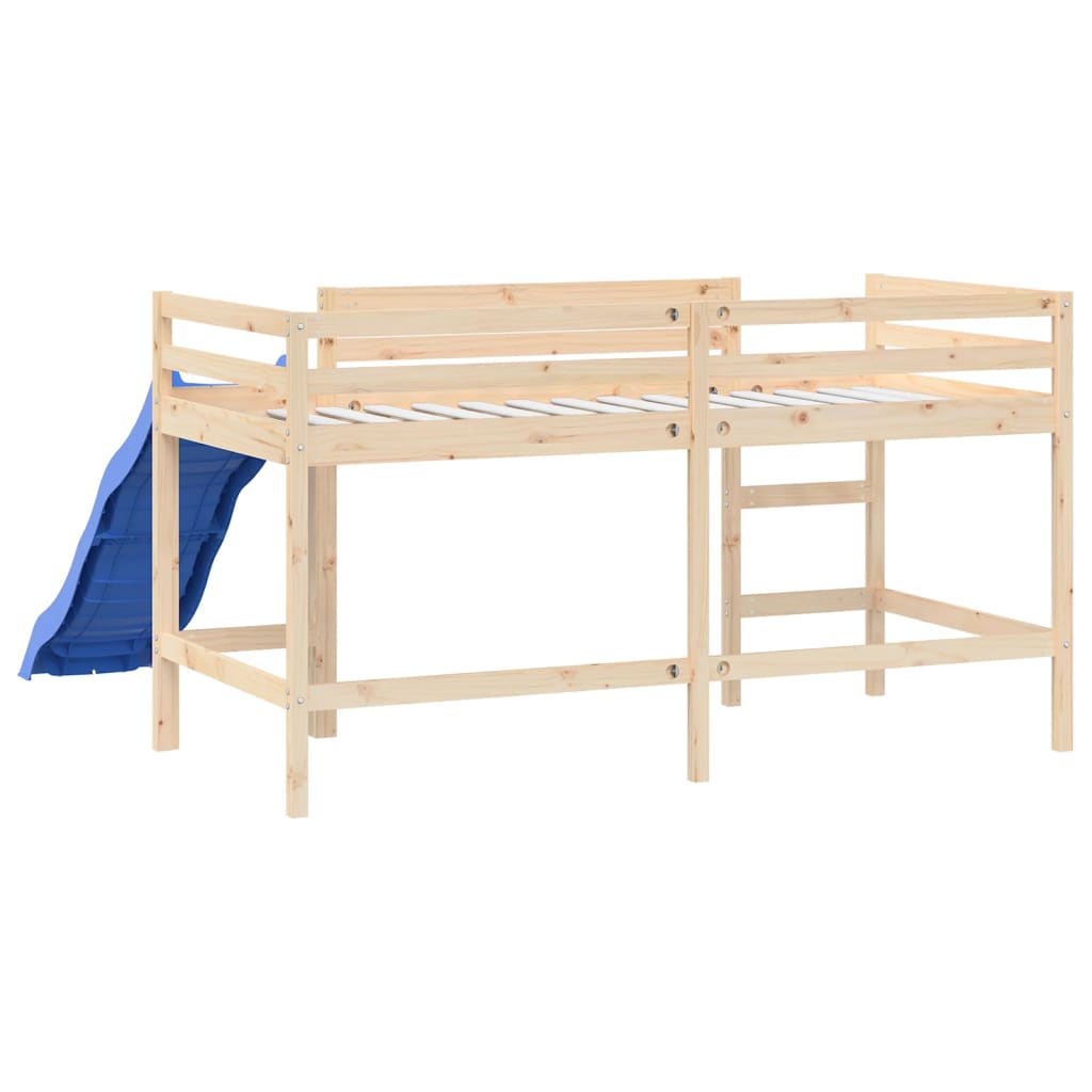 vidaXL Dječji krevet na kat s toboganom 80 x 200 cm masivna borovina