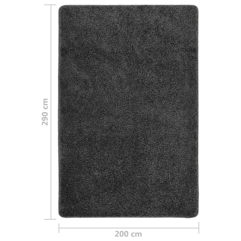 vidaXL Čupavi tepih tamnosivi 200 x 290 cm protuklizni