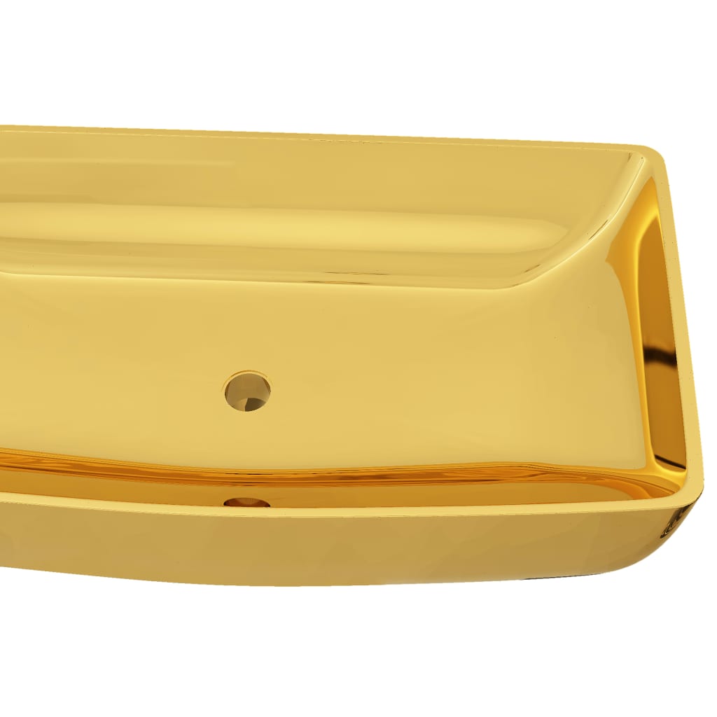 vidaXL Umivaonik 71 x 38 x 13,5 cm keramički zlatni