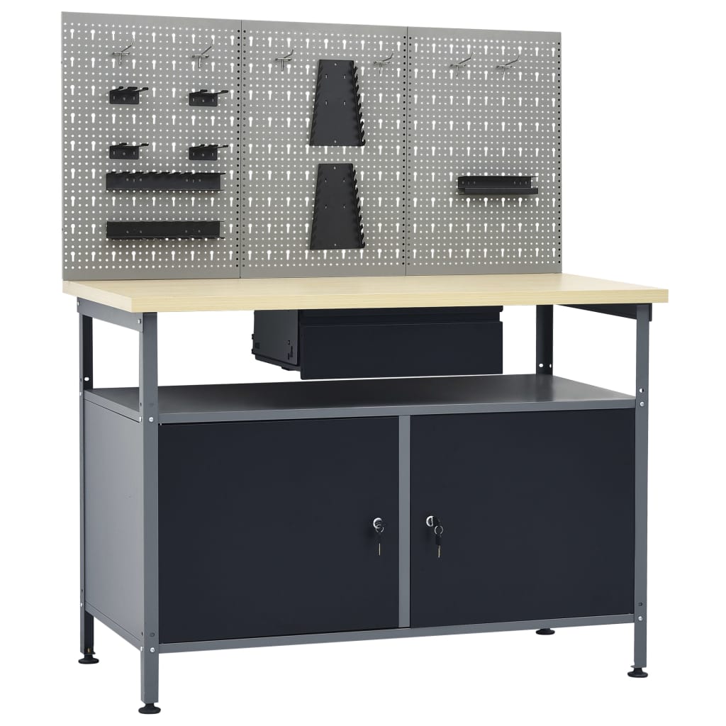 vidaXL Radni stol s tri zidne ploče