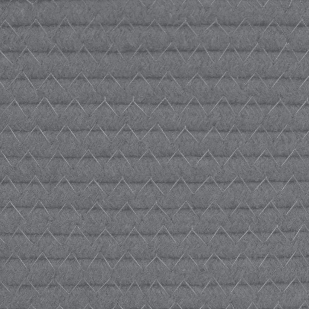 vidaXL Košara za pohranu sivo-bijela Ø 49x65 cm pamučna