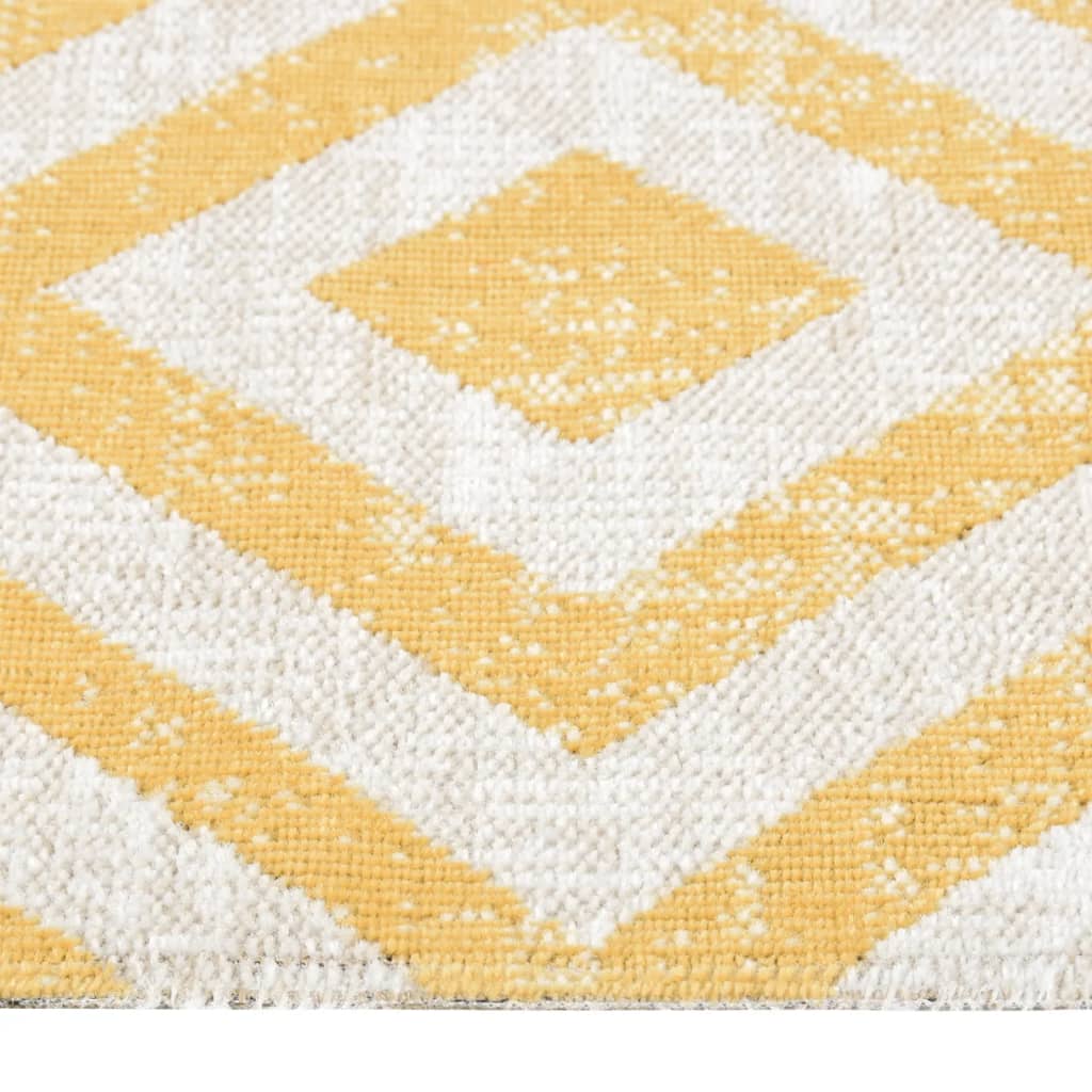 vidaXL Vanjski tepih ravno tkanje 115 x 170 cm žuti i bež