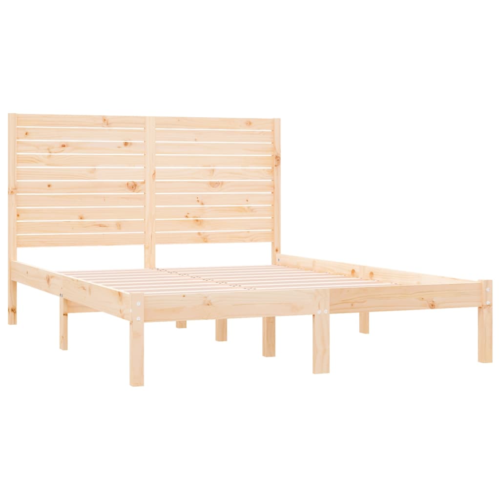 vidaXL Okvir za krevet od masivnog drva 150 x 200 cm veliki bračni