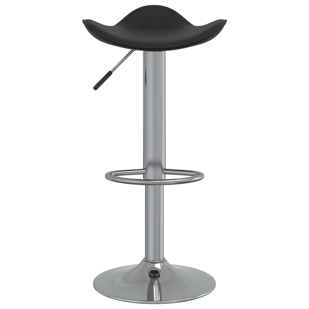 vidaXL Barski stolac crni od kromiranog čelika i umjetne kože