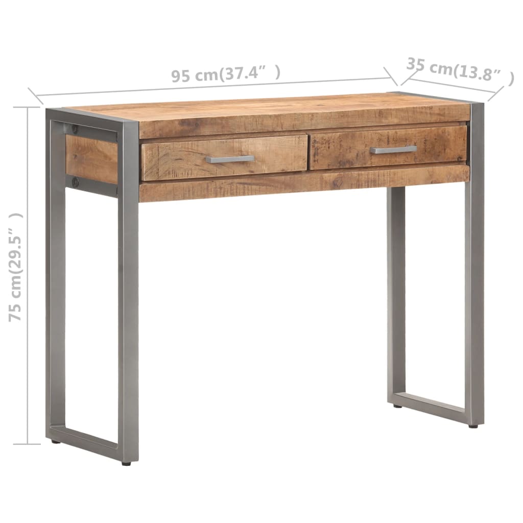 vidaXL Konzolni stol 95 x 35 x 75 cm od masivnog drva manga