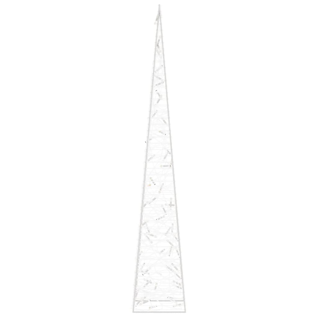 vidaXL Akrilni ukrasni stožac s LED svjetlima hladni bijeli 120 cm