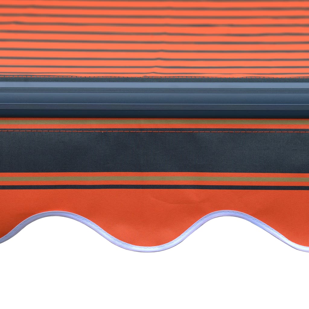 vidaXL Tenda na ručno uvlačenje LED 450 x 300 cm narančasto-smeđa