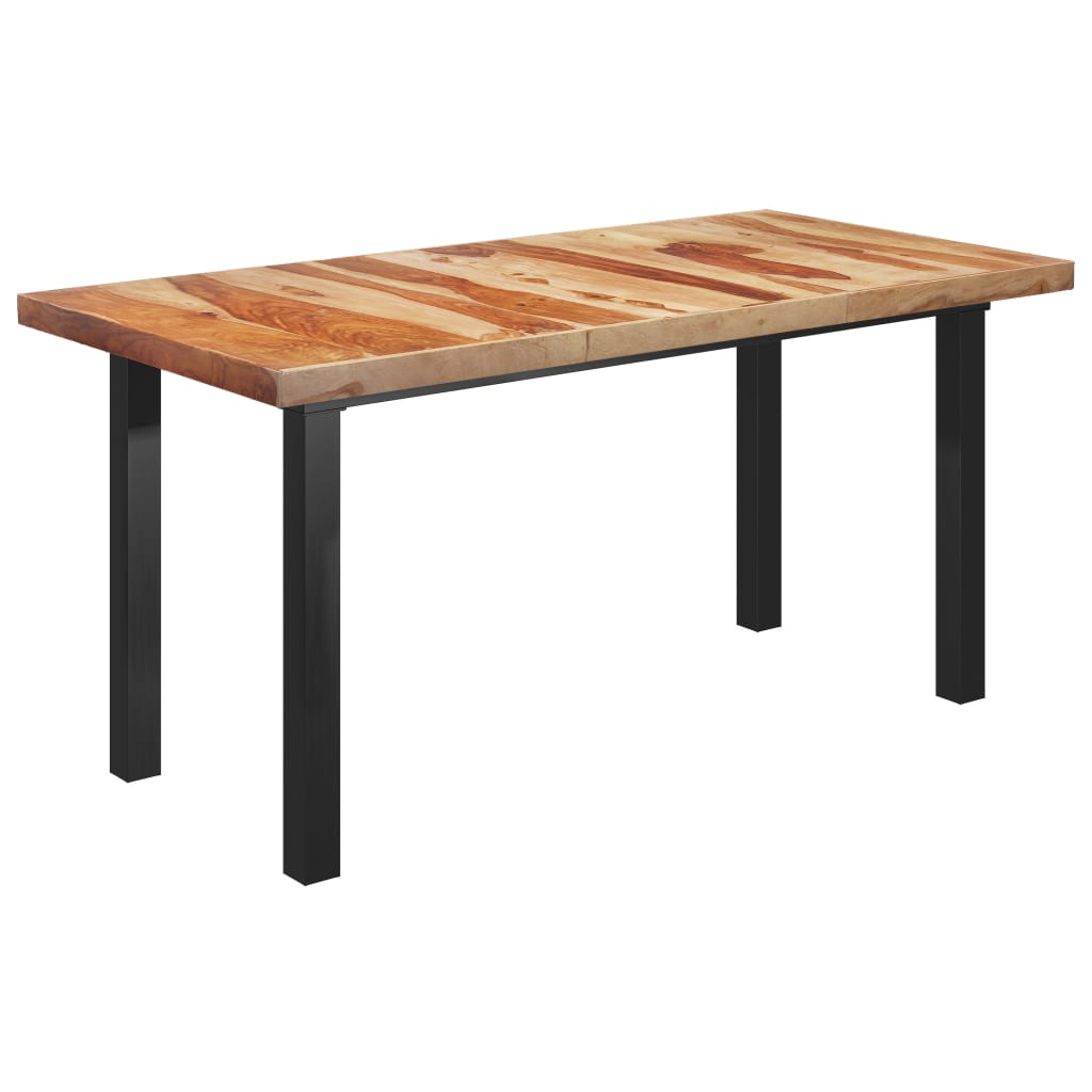 vidaXL Blagovaonski stol s I-nogama 180x90x77 cm masivno drvo šišama