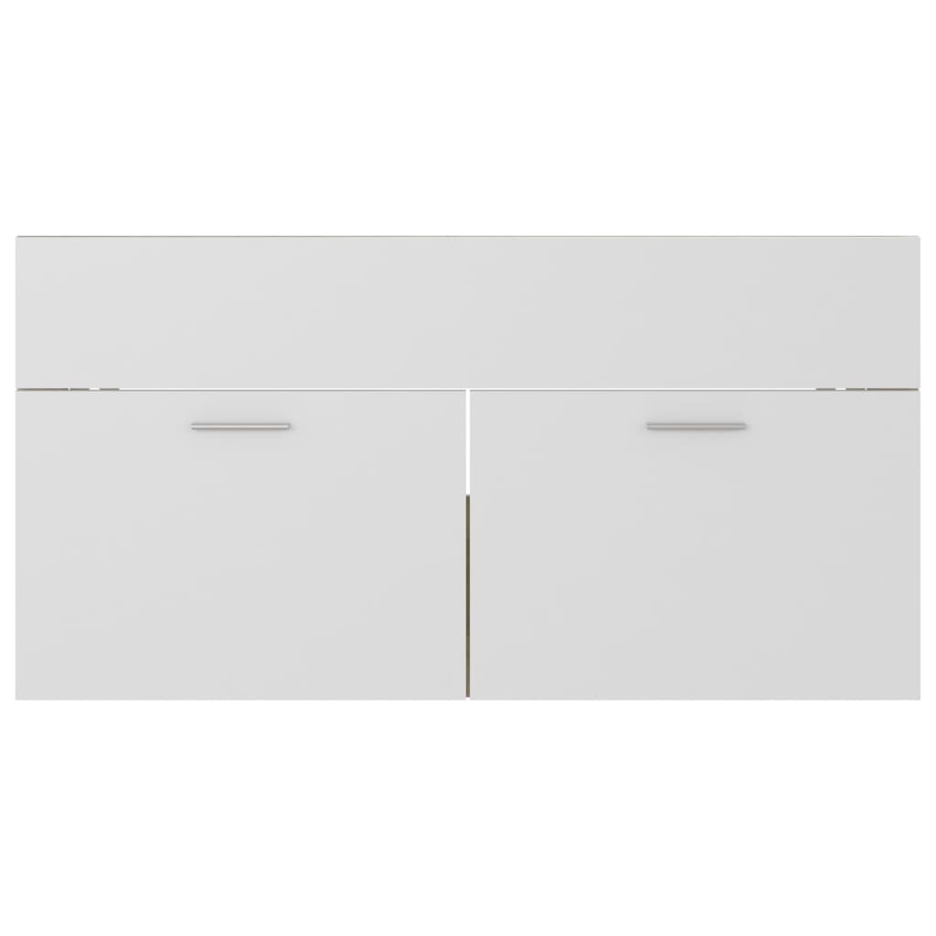 vidaXL 2-dijelni set kupaonskog namještaja bijeli/hrast od iverice