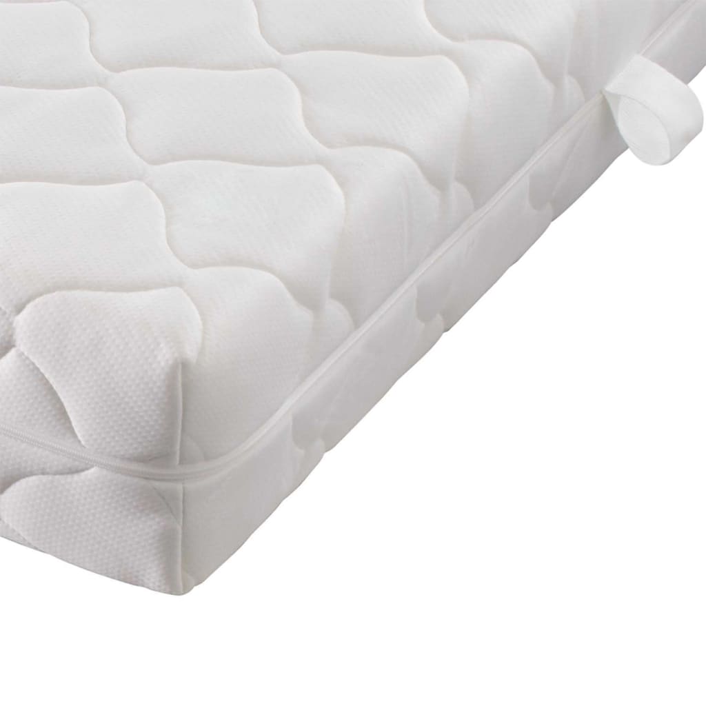 vidaXL Krevet od umjetne kože s madracem bijeli 90 x 200 cm