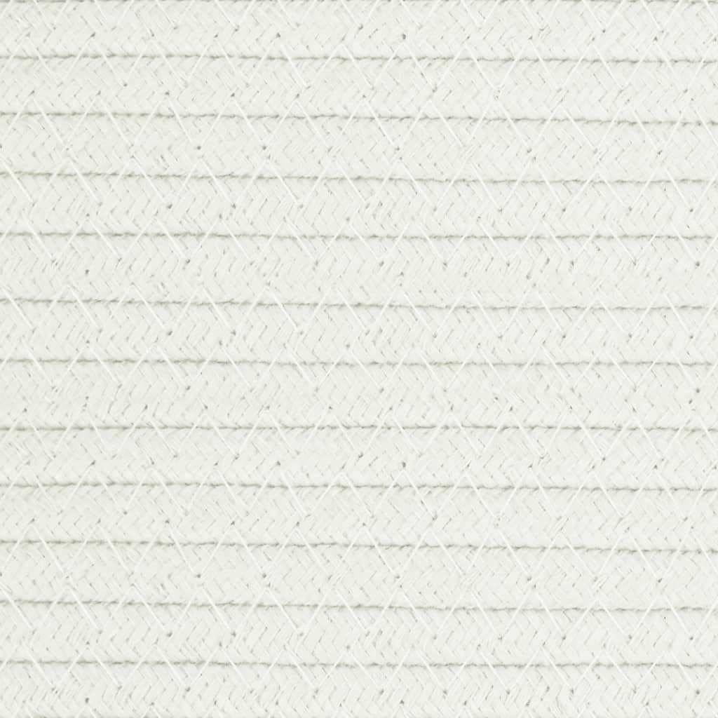 vidaXL Košara za pohranu bijela Ø 38 x 36 cm pamučna