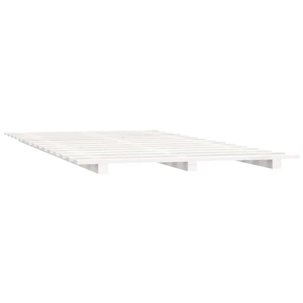 vidaXL Okvir za krevet bijeli 150x200cm od masivne borovine