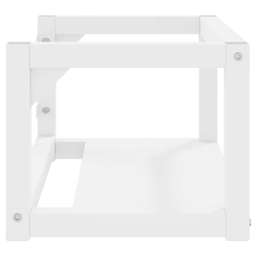 vidaXL Zidni okvir za kupaonski umivaonik bijeli 59x38x31 cm željezni