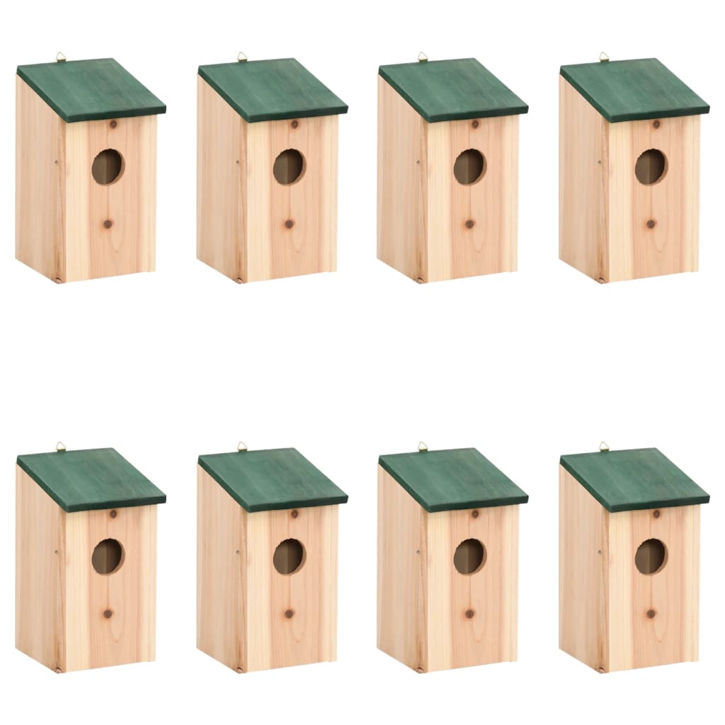 vidaXL Kućice za ptice 8 kom drvene 12 x 12 x 22 cm