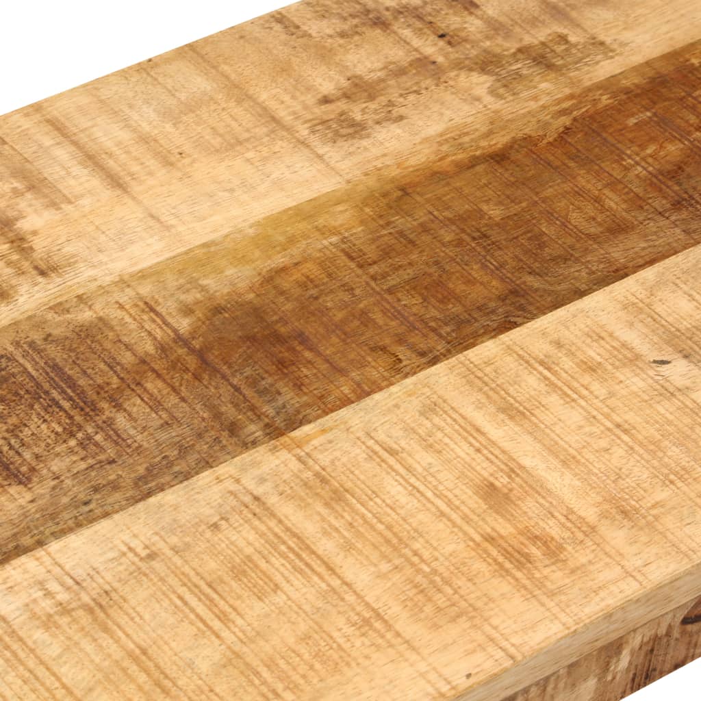 vidaXL Klupa od grubog masivnog drva manga i čelika 110 cm