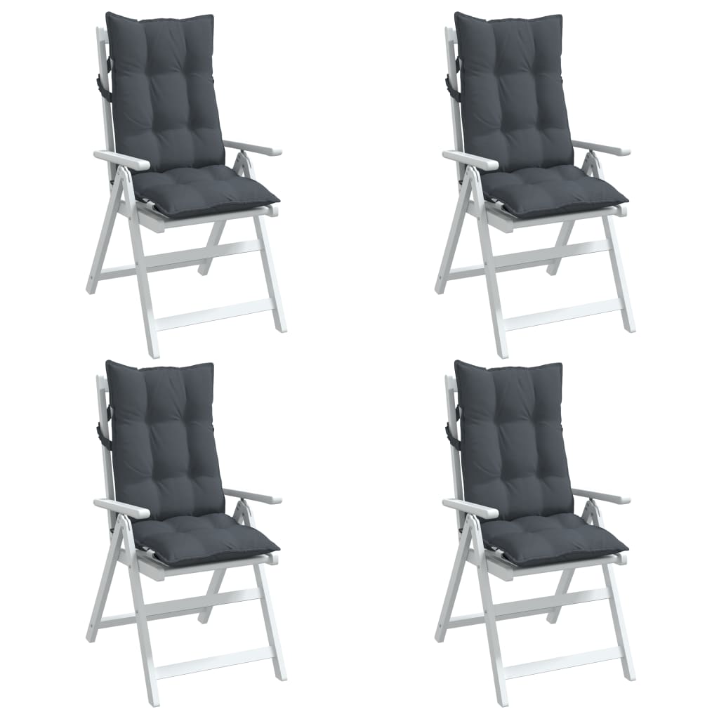 vidaXL Jastuci za stolicu s visokim naslonom 4 kom antracit tkanina