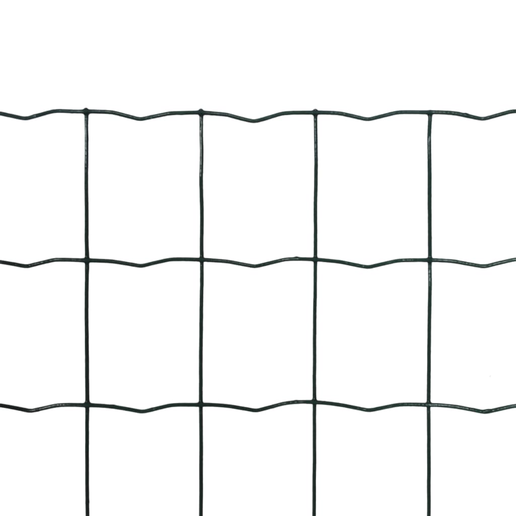 vidaXL Euro ograda čelična 25 x 1,0 m zelena