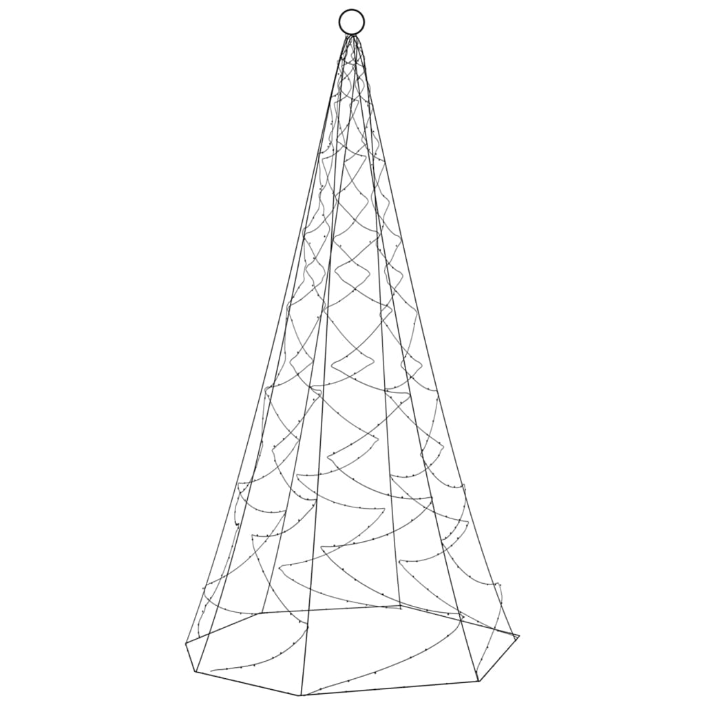 vidaXL Božićno drvce na stijegu 200 LED žarulja tople bijele 180 cm