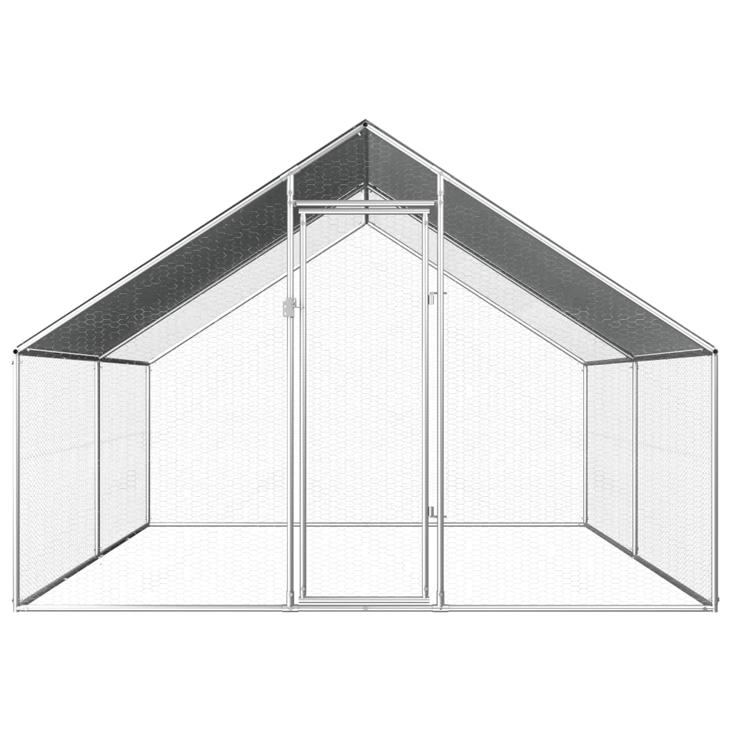 vidaXL Vanjski kavez za kokoši od pocinčanog čelika 2,75 x 4 x 1,92 m
