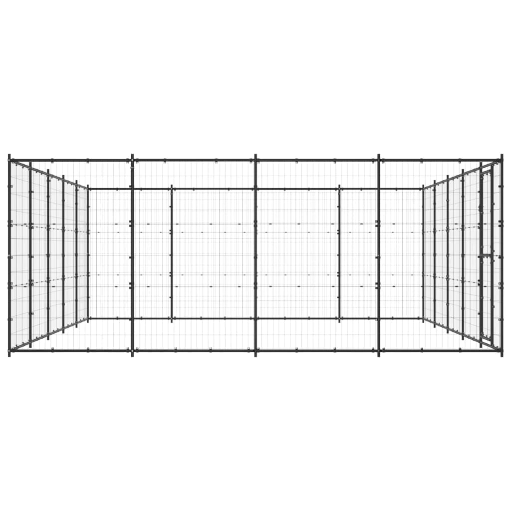 vidaXL Vanjski kavez za pse čelični 24,2 m²