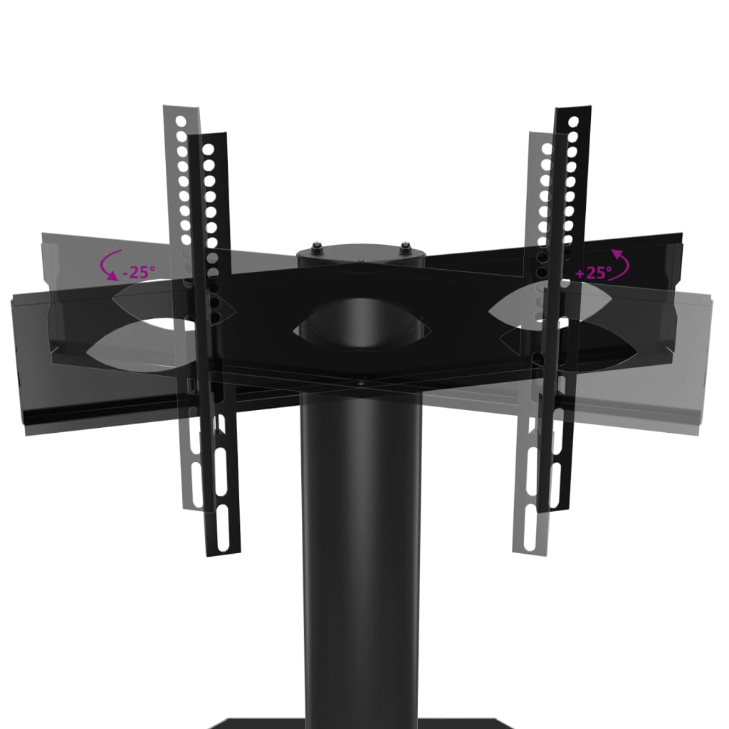 vidaXL Kutni TV stalak s 4 razine za 32 - 70 inča crni