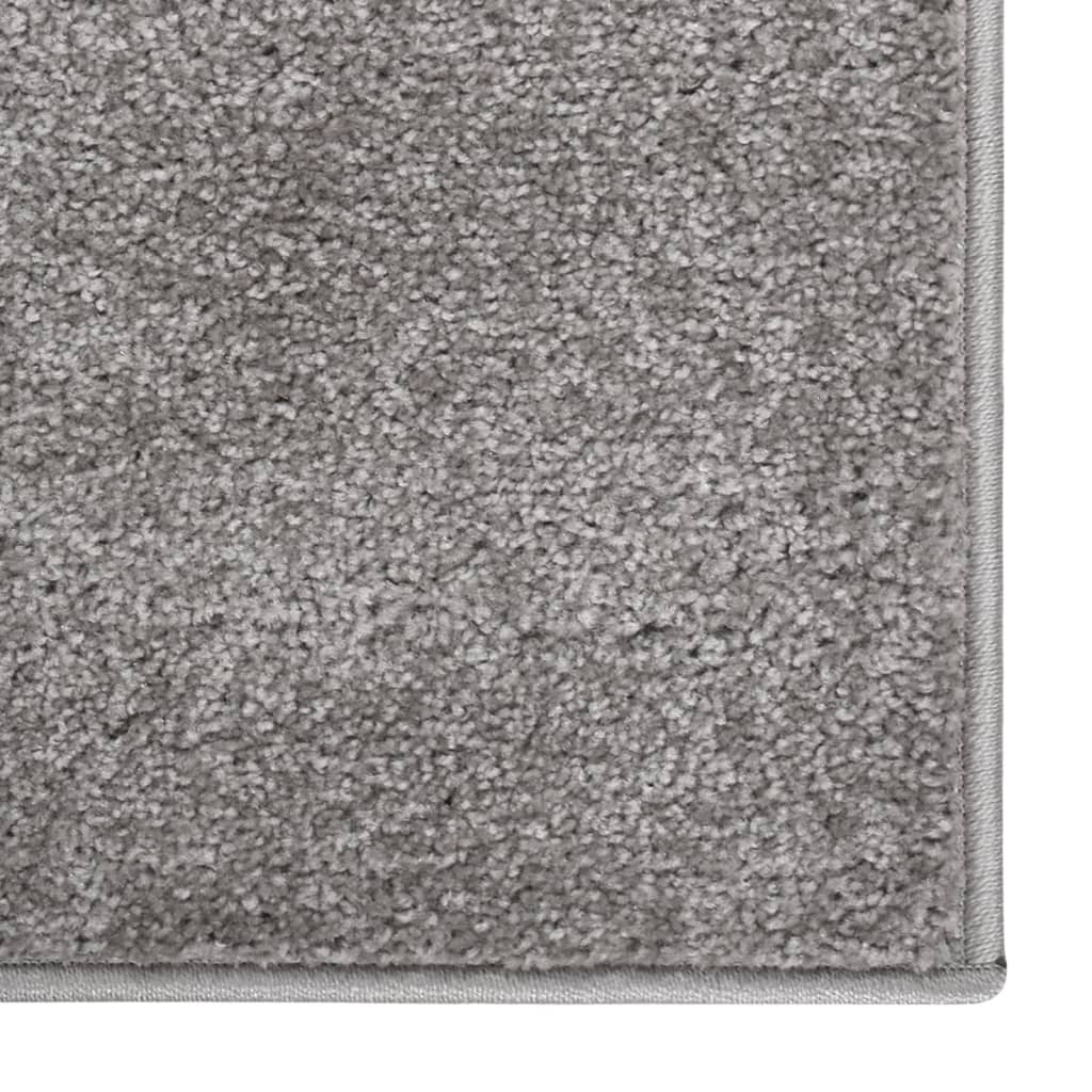 vidaXL Tepih s kratkim vlaknima 160 x 230 cm sivi