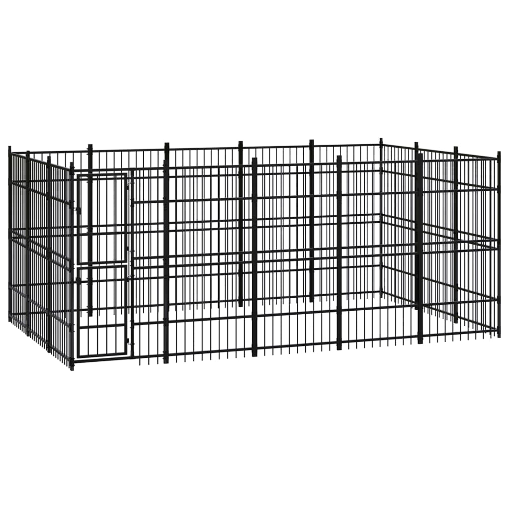 vidaXL Vanjski kavez za pse čelični 13,82 m²