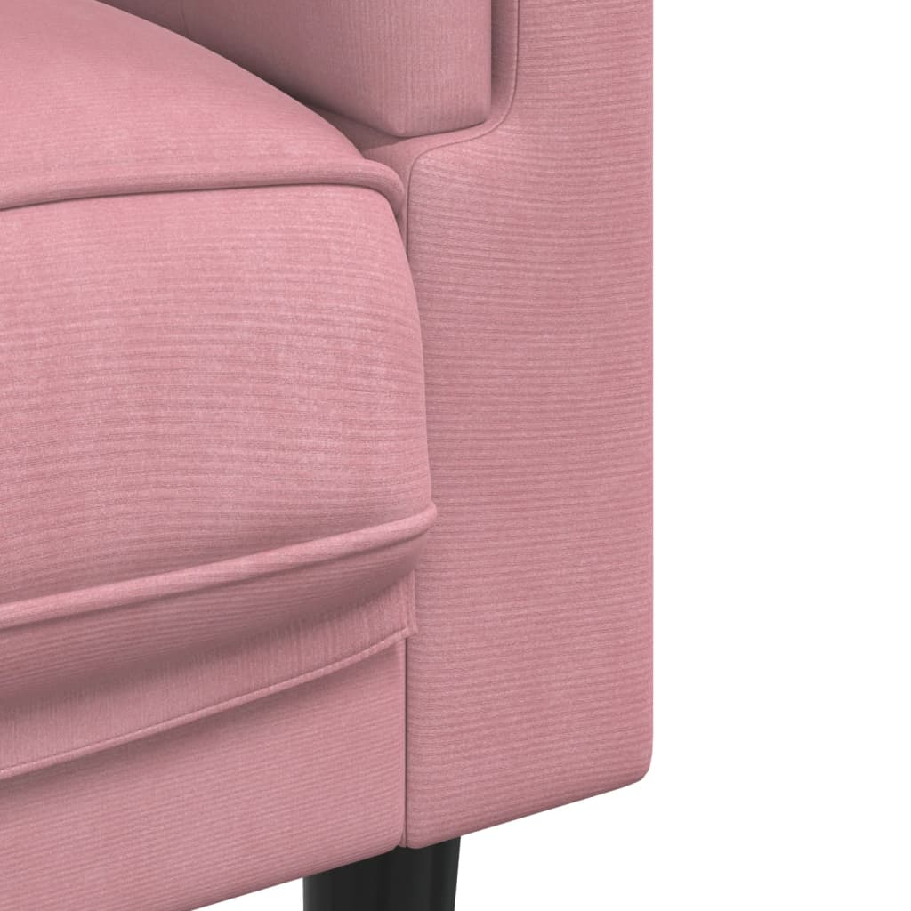vidaXL Dvosjed s jastucima ružičastog baršun