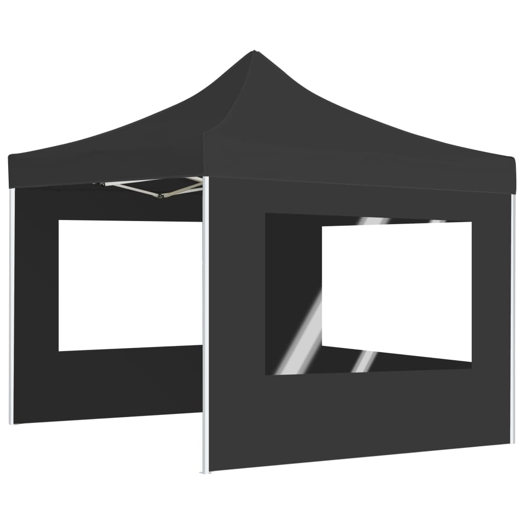 vidaXL Sklopivi šator za zabave sa zidovima aluminijski 2x2 m antracit