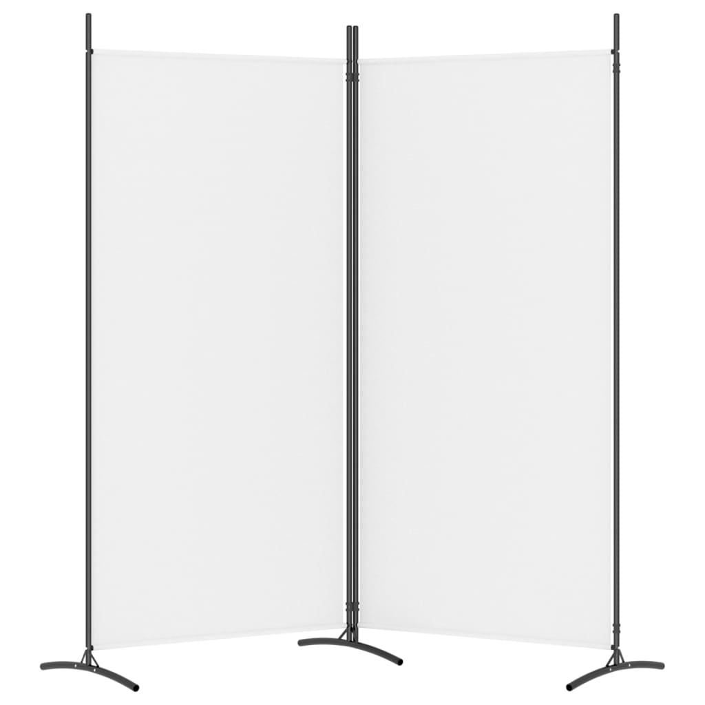 vidaXL Sobna pregrada s 2 panela bijela 175 x 180 cm od tkanine