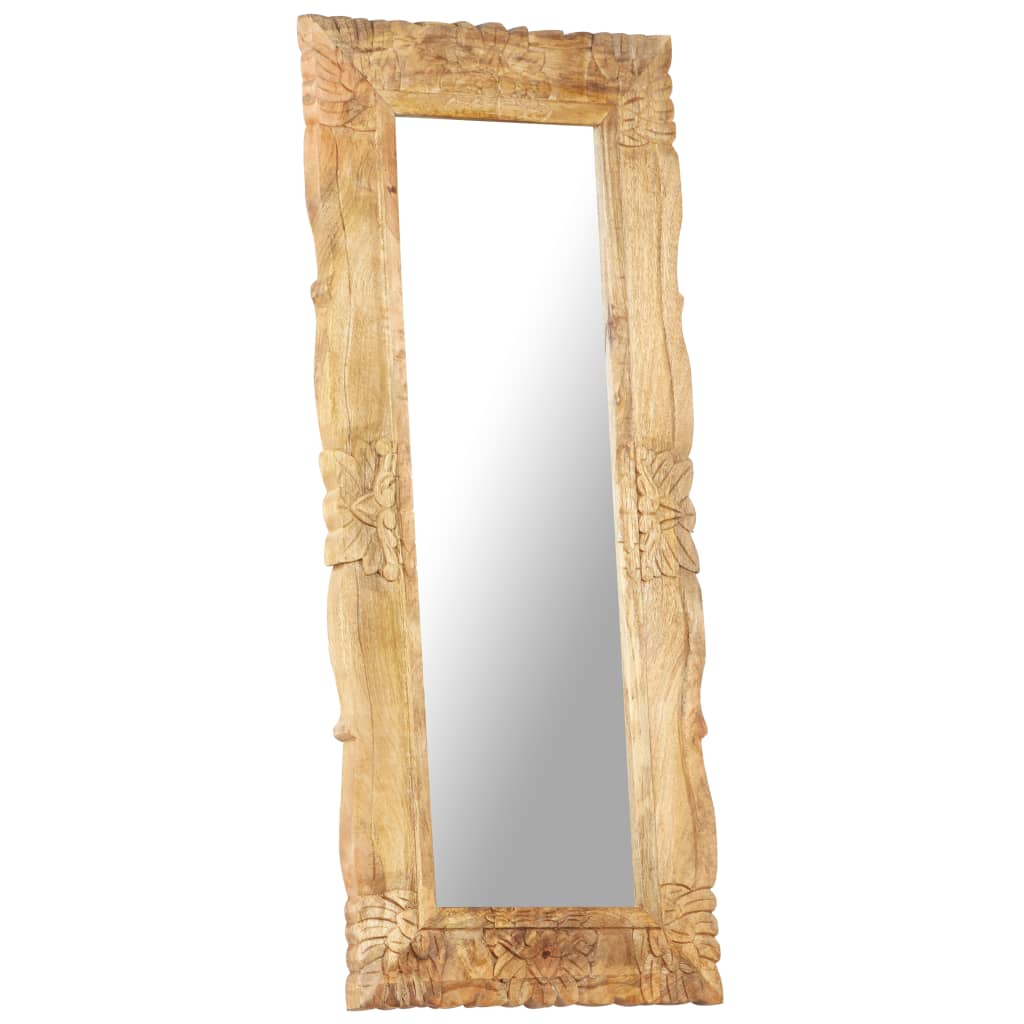 vidaXL Ogledalo od masivnog drva manga 110 x 50 cm
