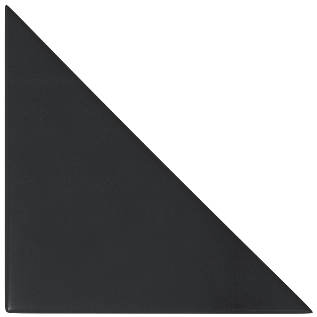 vidaXL Zidne ploče od umjetne kože 12 kom crne 30 x 30 cm 0,54 m²