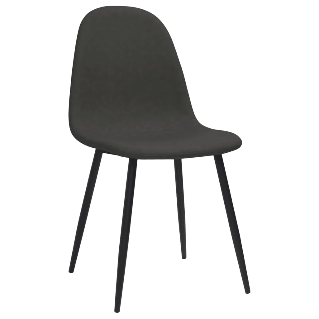 vidaXL Blagovaonske stolice 2 kom 45x53,5x83 cm crne od umjetne kože