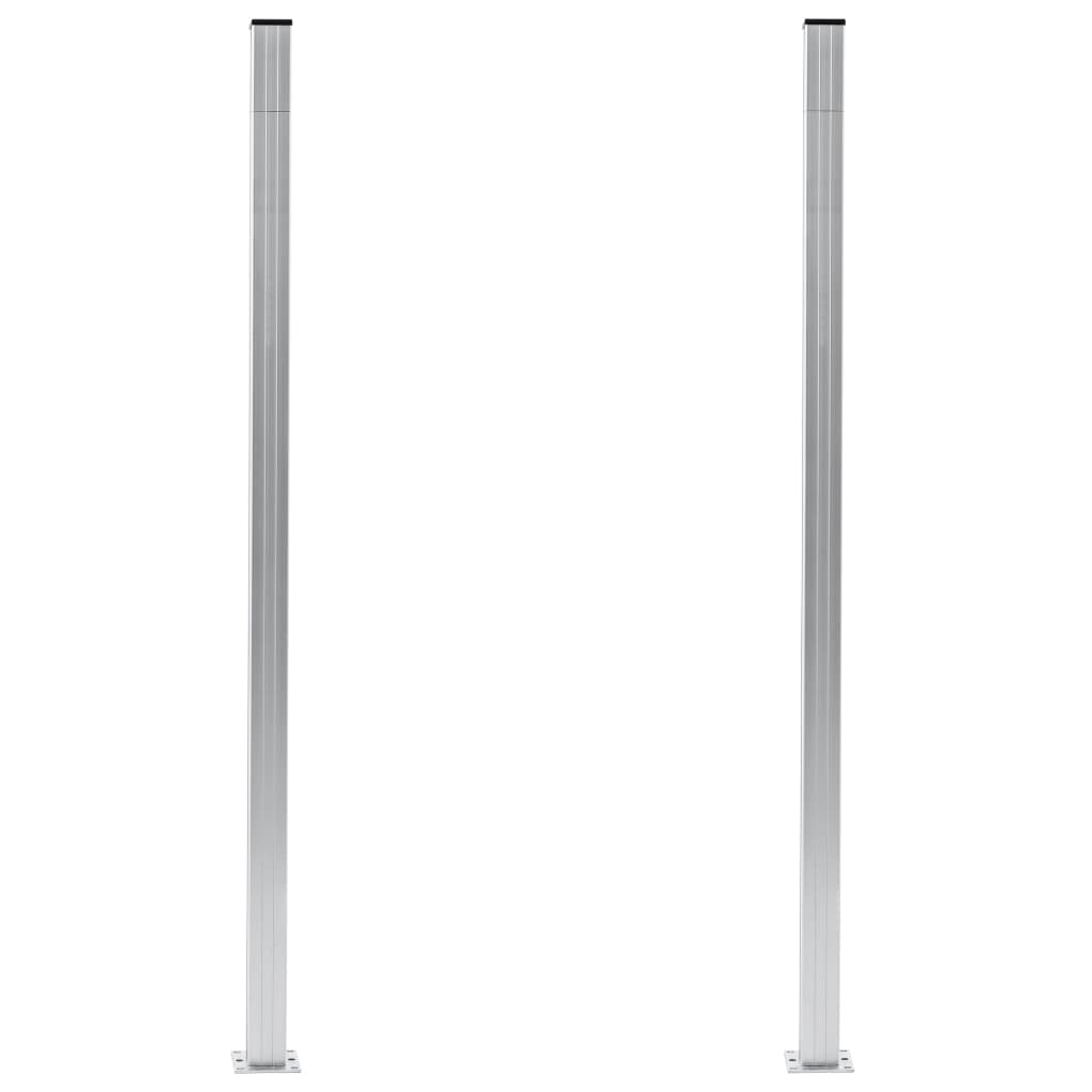 vidaXL Stupovi za ogradu 2 kom aluminijski 185 cm