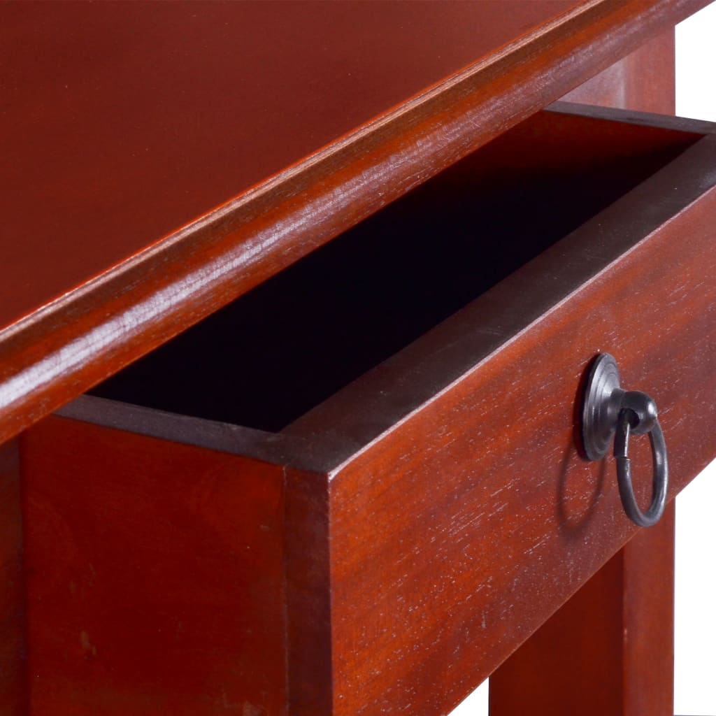 vidaXL Konzolni stol klasični smeđi 60x30x75cm masivno drvo mahagonija