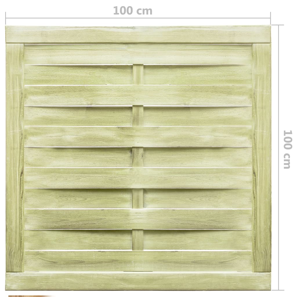 vidaXL Vrtna vrata od impregnirane borovine 100 x 100 cm zelena