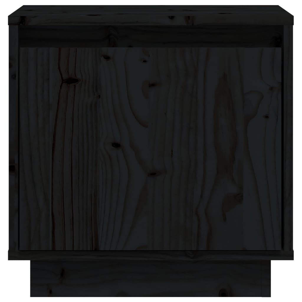 vidaXL Noćni ormarić crni 40 x 30 x 40 cm od masivne borovine