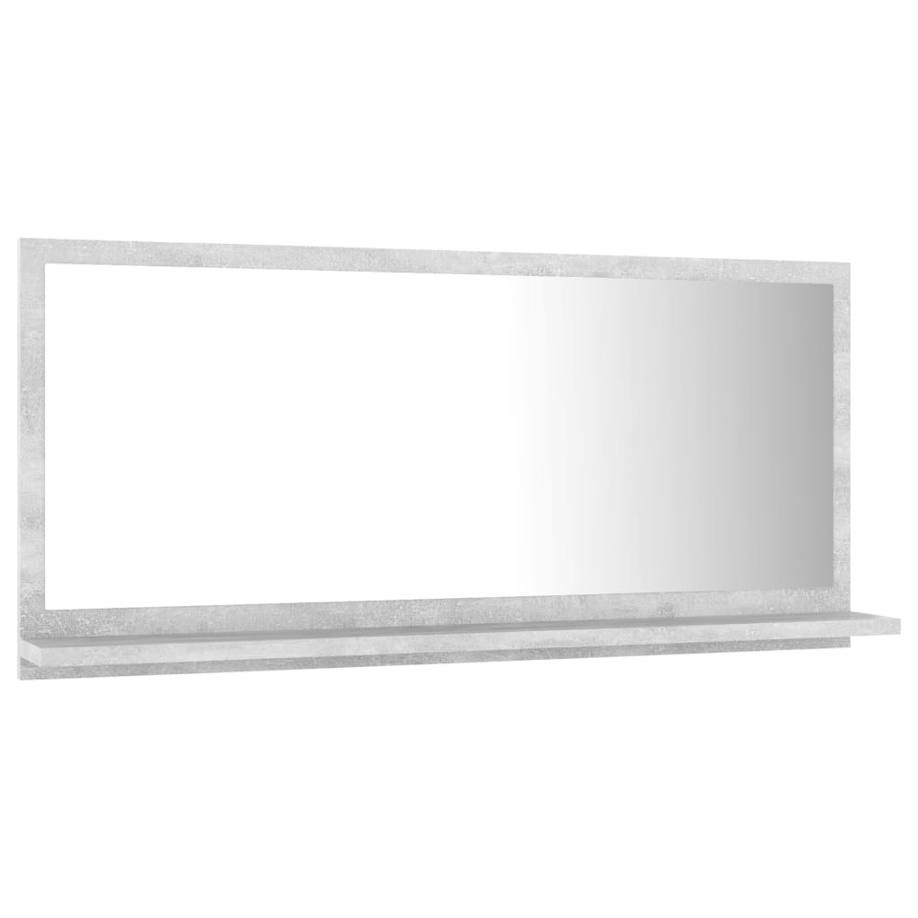 vidaXL Kupaonsko ogledalo siva boja betona 80 x 10,5 x 37 cm iverica