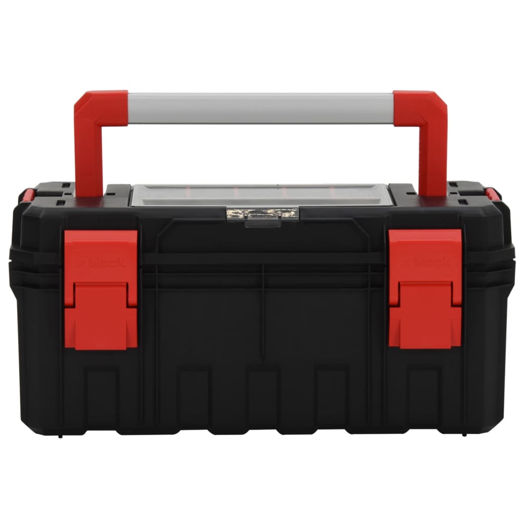 vidaXL Kutija za alat crno-crvena 55x28x26,5 cm