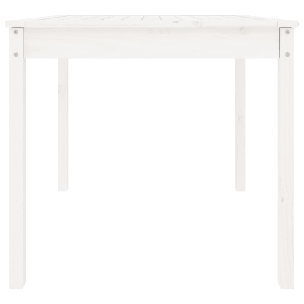 vidaXL Vrtni stol bijeli 82,5 x 82,5 x 76 cm od masivne borovine