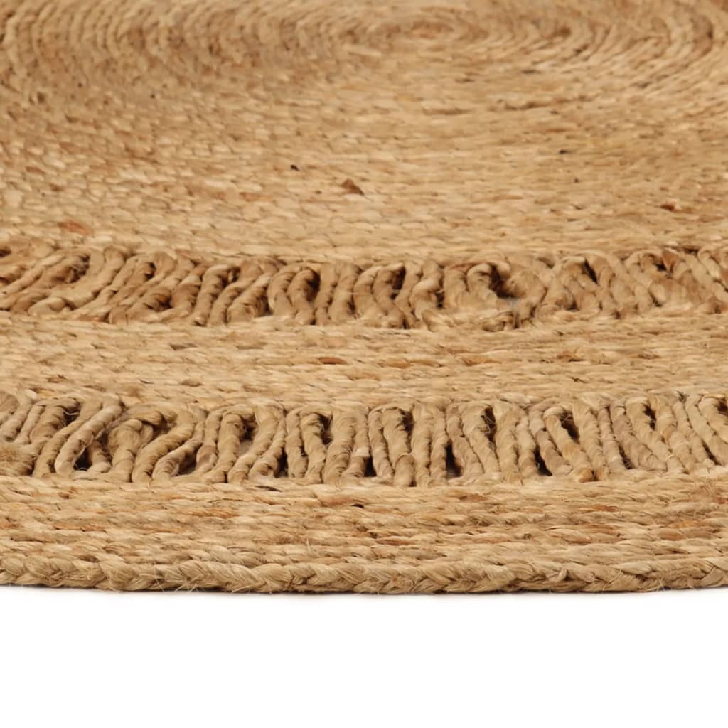 vidaXL Ukrasni ručno pleteni tepih od jute 90 cm okrugli