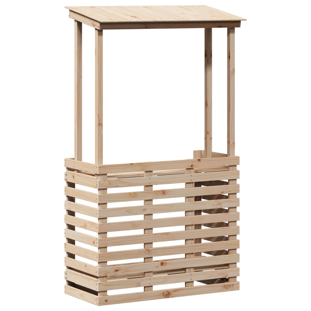 vidaXL Vanjski barski stol s krovom 112,5 x 57 x 195,5 cm masivno drvo