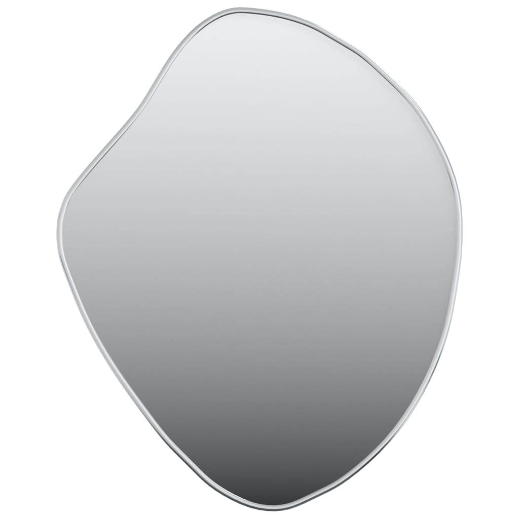 vidaXL Zidno ogledalo srebrno 50 x 40 cm