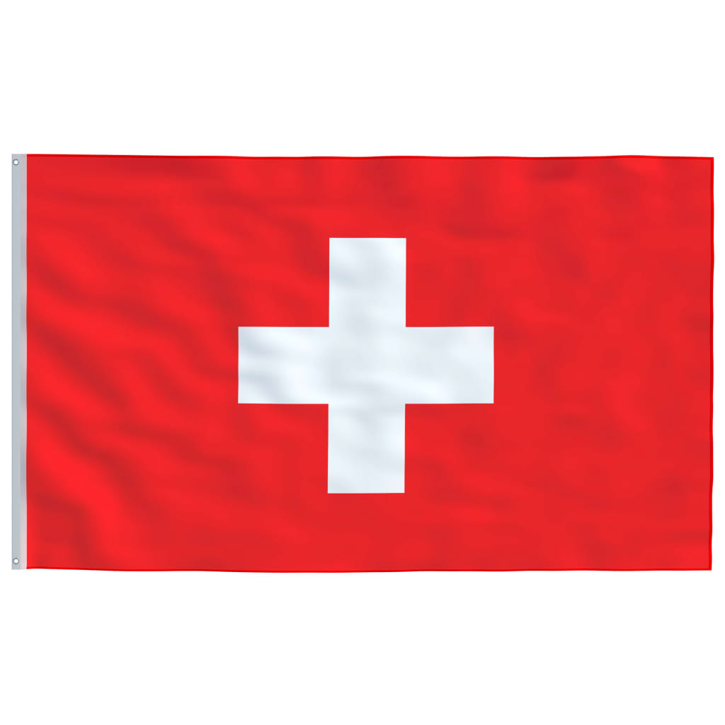 vidaXL Švicarska zastava s aluminijskim stupom 6,2 m
