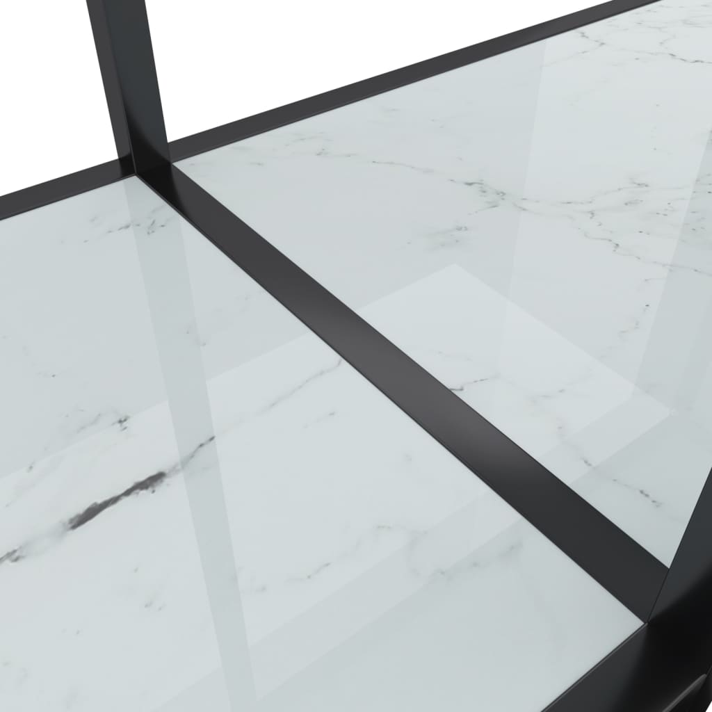 vidaXL Konzolni stol bijeli 140 x 35 x 75,5 cm od kaljenog stakla