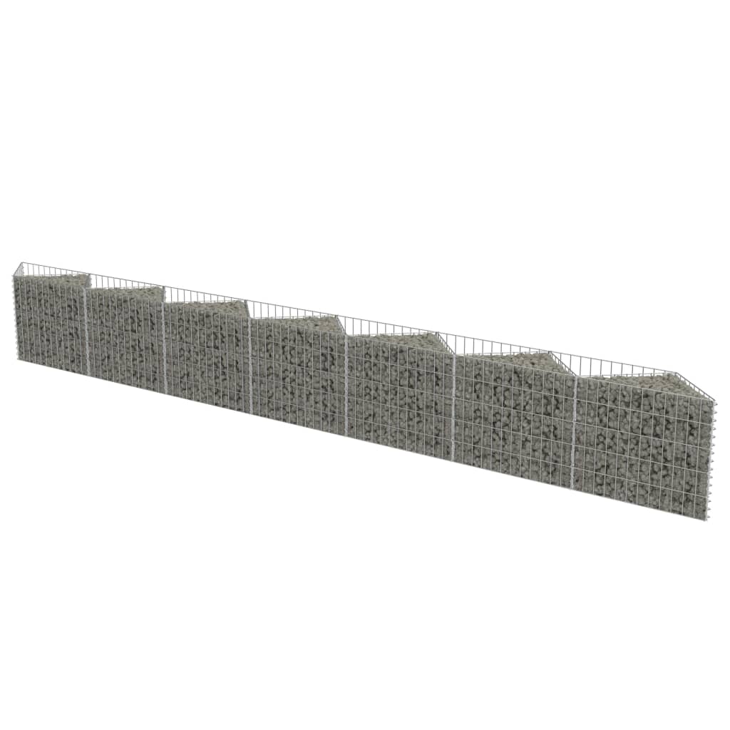 vidaXL Gabionski zid od pocinčanog čelika 450 x 30 x 50 cm