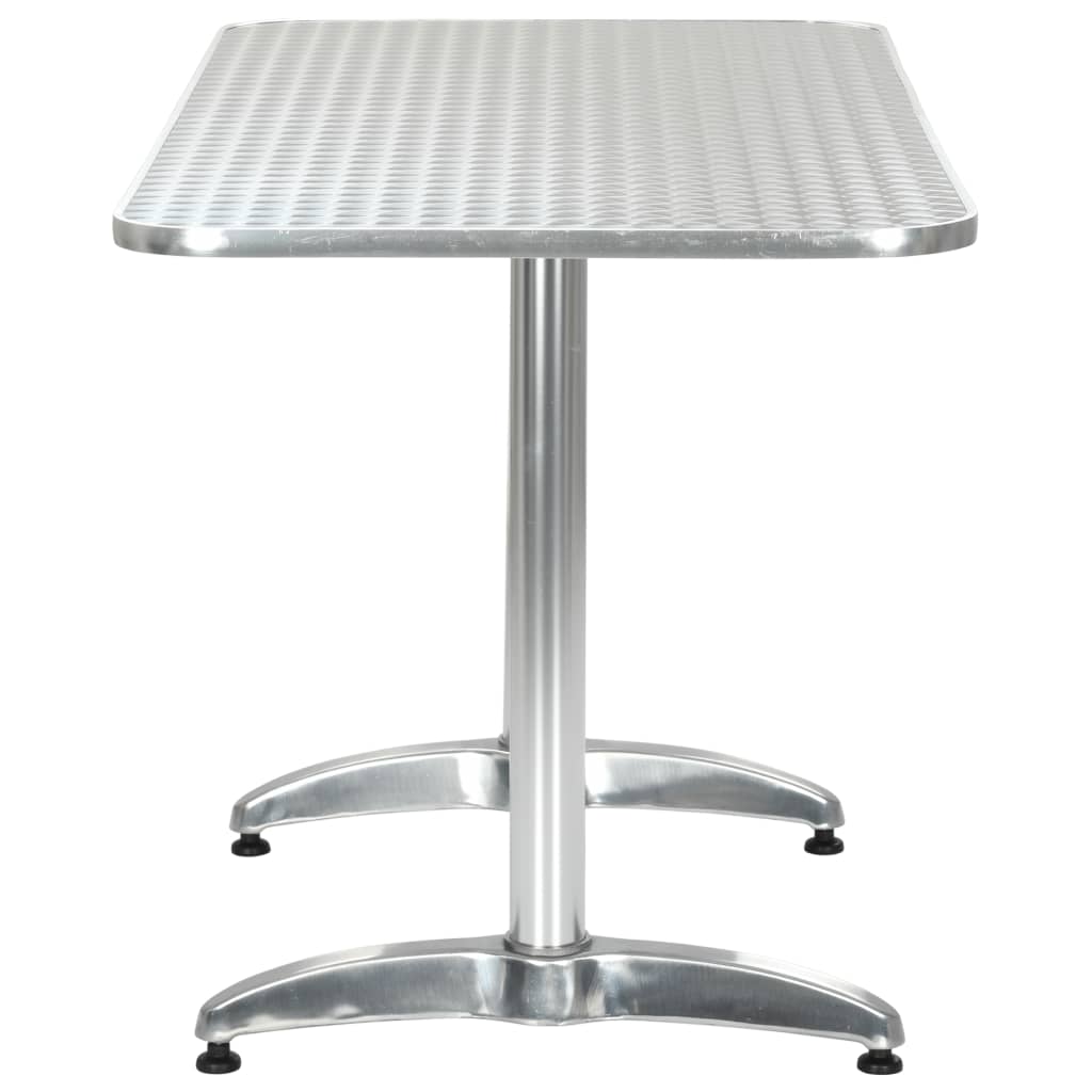 vidaXL Vrtni stol srebrni 120 x 60 x 70 cm aluminijski