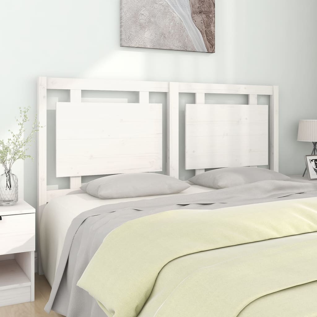 vidaXL Uzglavlje za krevet bijelo 155,5x4x100 cm od masivne borovine