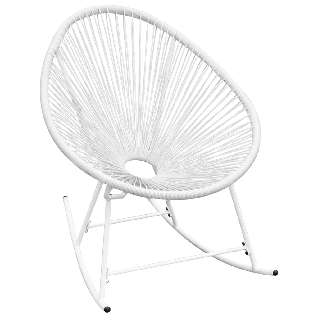 vidaXL Vrtna stolica za ljuljanje od poliratana bijela